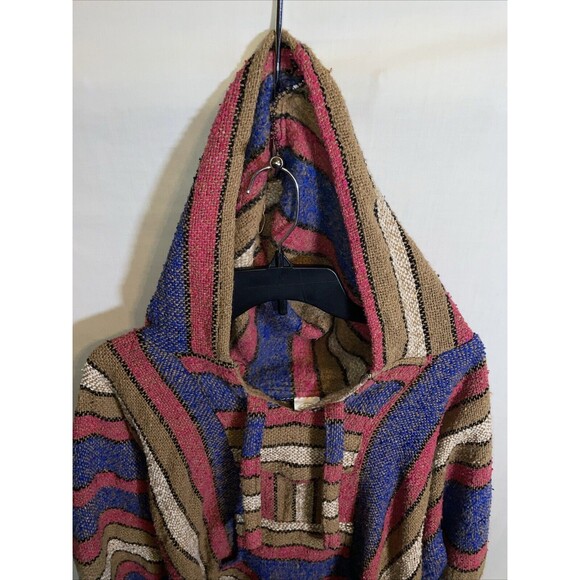 El Paso Saddle Blanket Co. Men’s Comfort Hoodie Size Large Blue Beige Colorblock - Picture 3 of 12